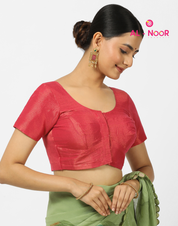 Alnoor Tradition Pink Tissue blouse image