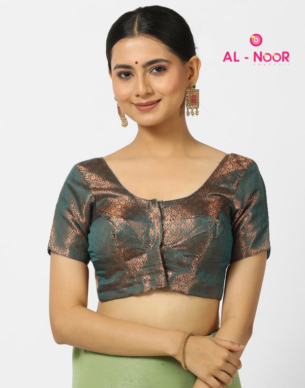 Alnoor Tradition Green Copper Banaras image